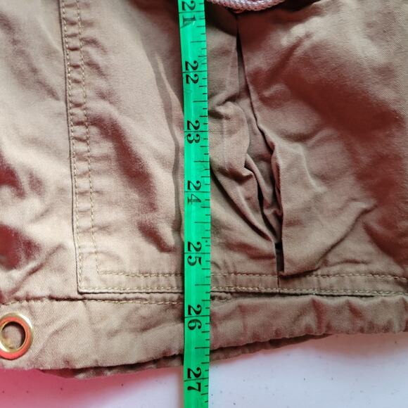 Anthropologie Willow & Clay Khaki Military Utility Hooded Jacket Womens Size S - Picture 5 of 10